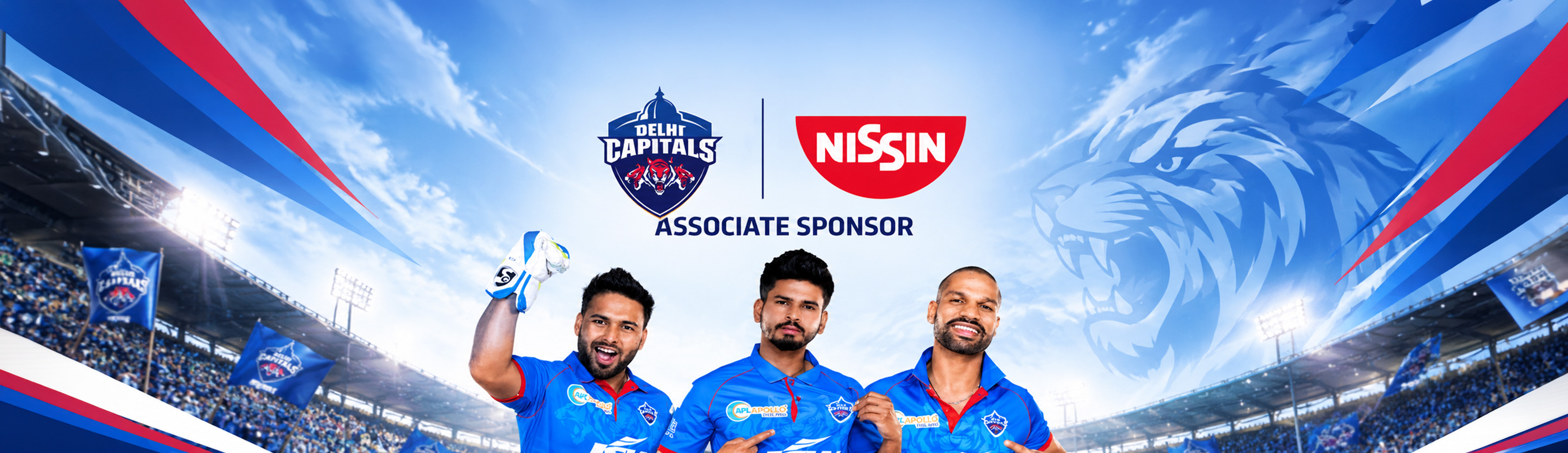 Nissin – Delhi Capitals – Associate Sponsor (2020 - 21 - 22)