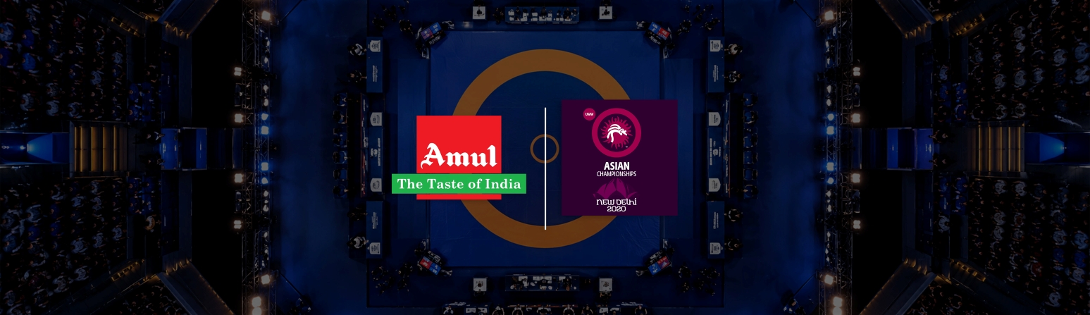 Asian Wrestling Championships 2020 - Amul - Title Sponsor