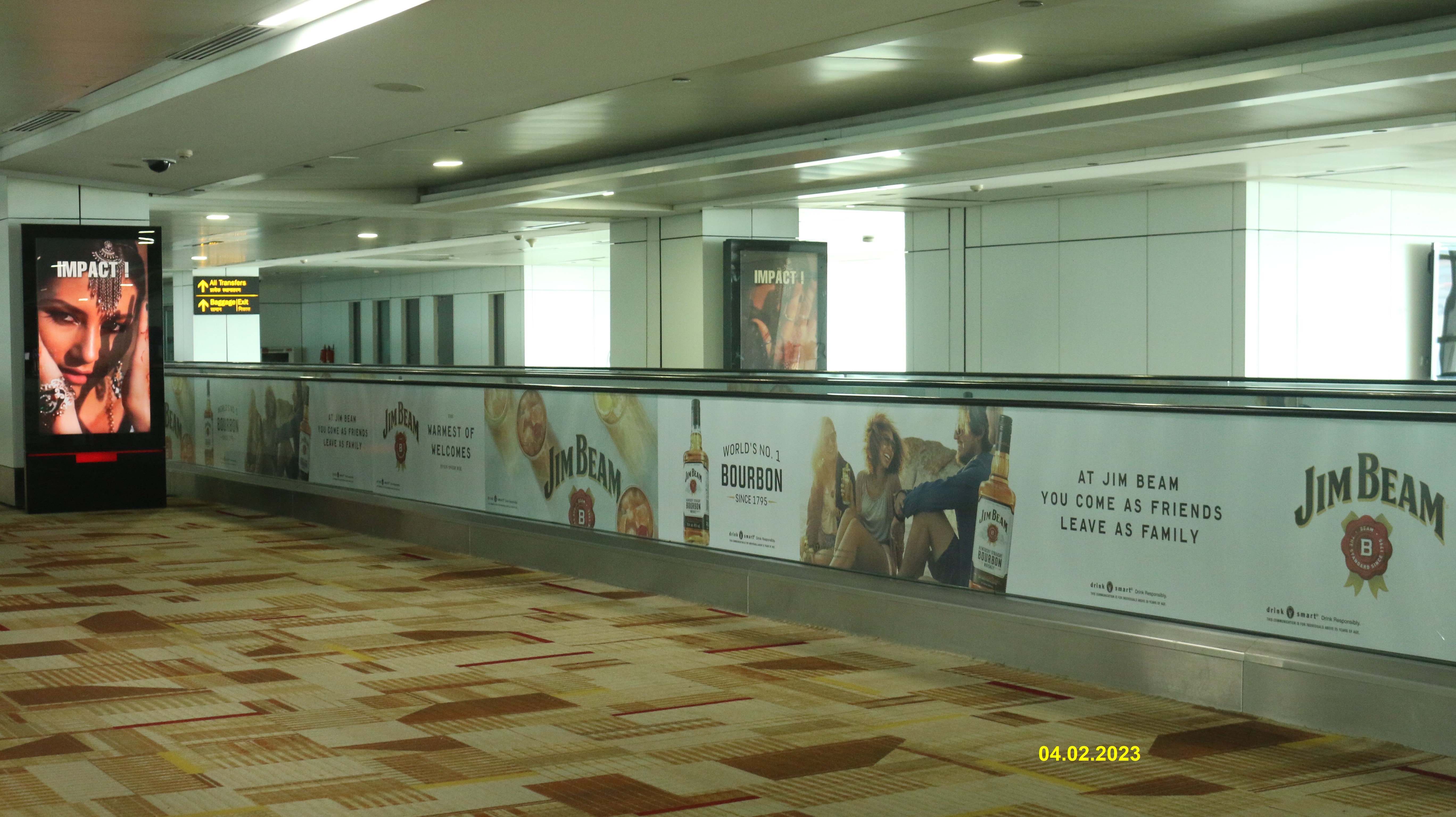 Beam Suntory Branding @ Travellator IGI Airport Terminal 3, New Delhi - 2020