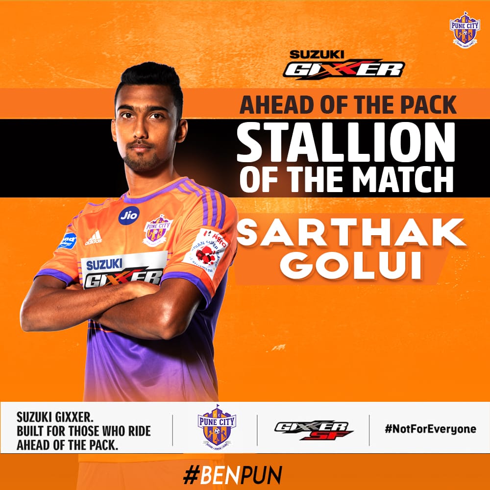 Suzuki Gixxer Rides-In “Ahead Of The Pack” as the Lead Sponsor of FC Pune City. 2017 - 2018