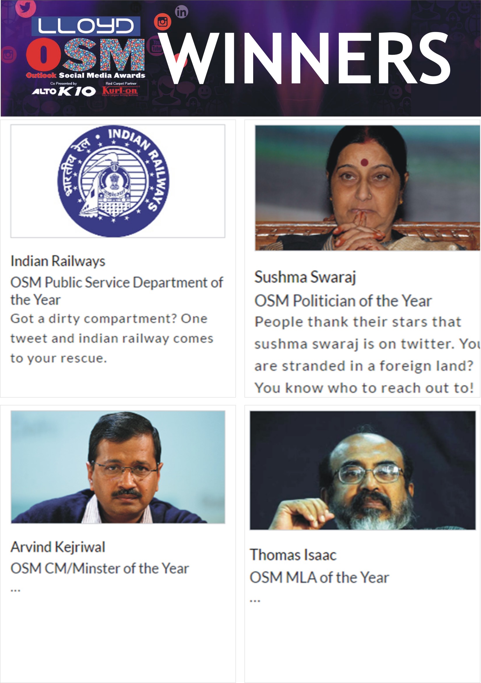 LLOYD OSM Awards, 2013
