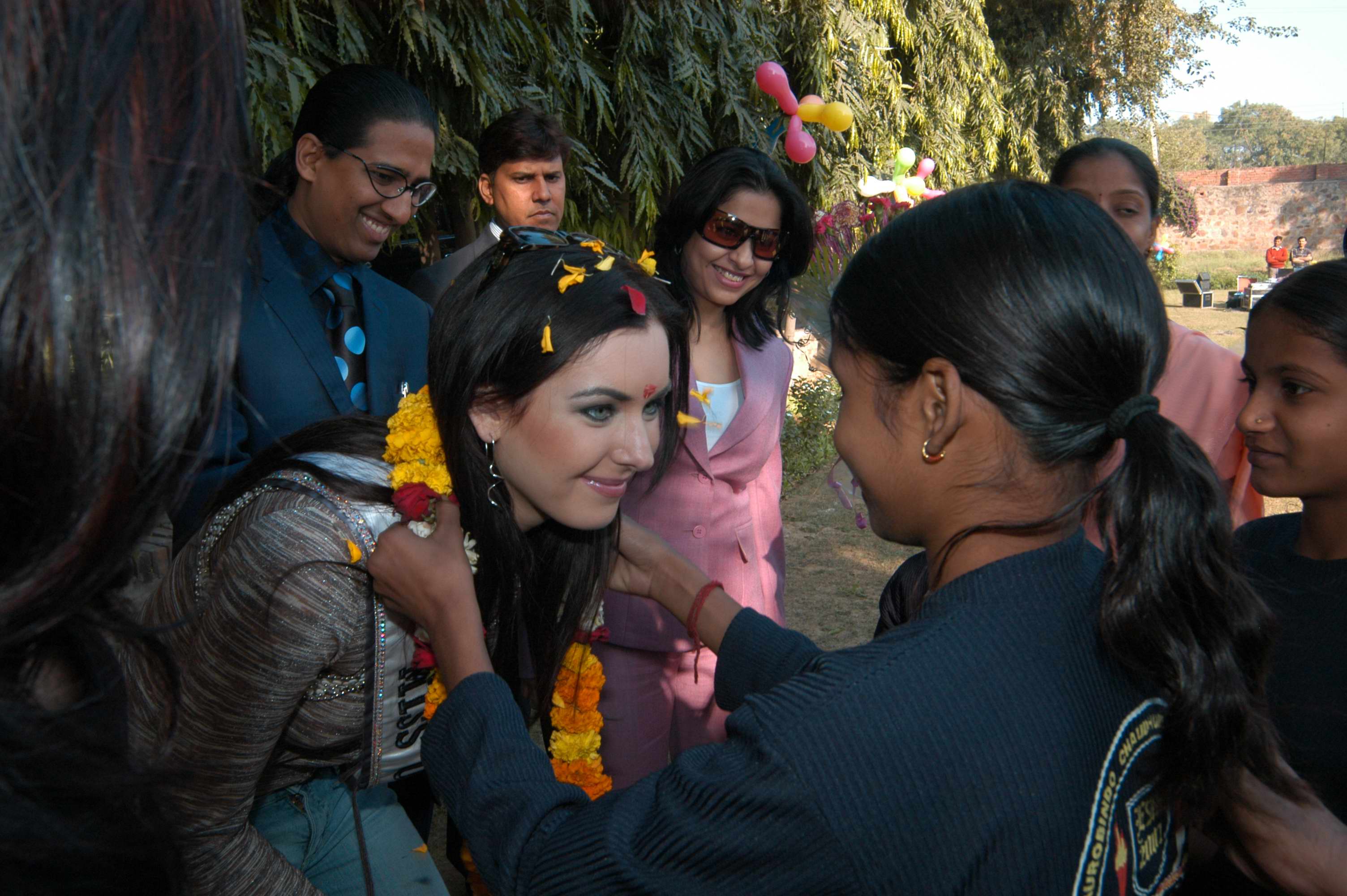 Miss Universe AIDS Awareness Tour to India - 2005