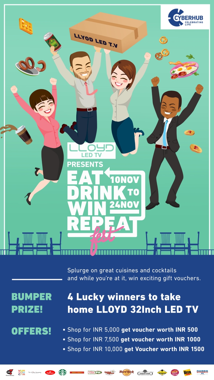 LLOYD presents Eat Drink Win Repeat at DLF CyberHub – 2016 & 2017