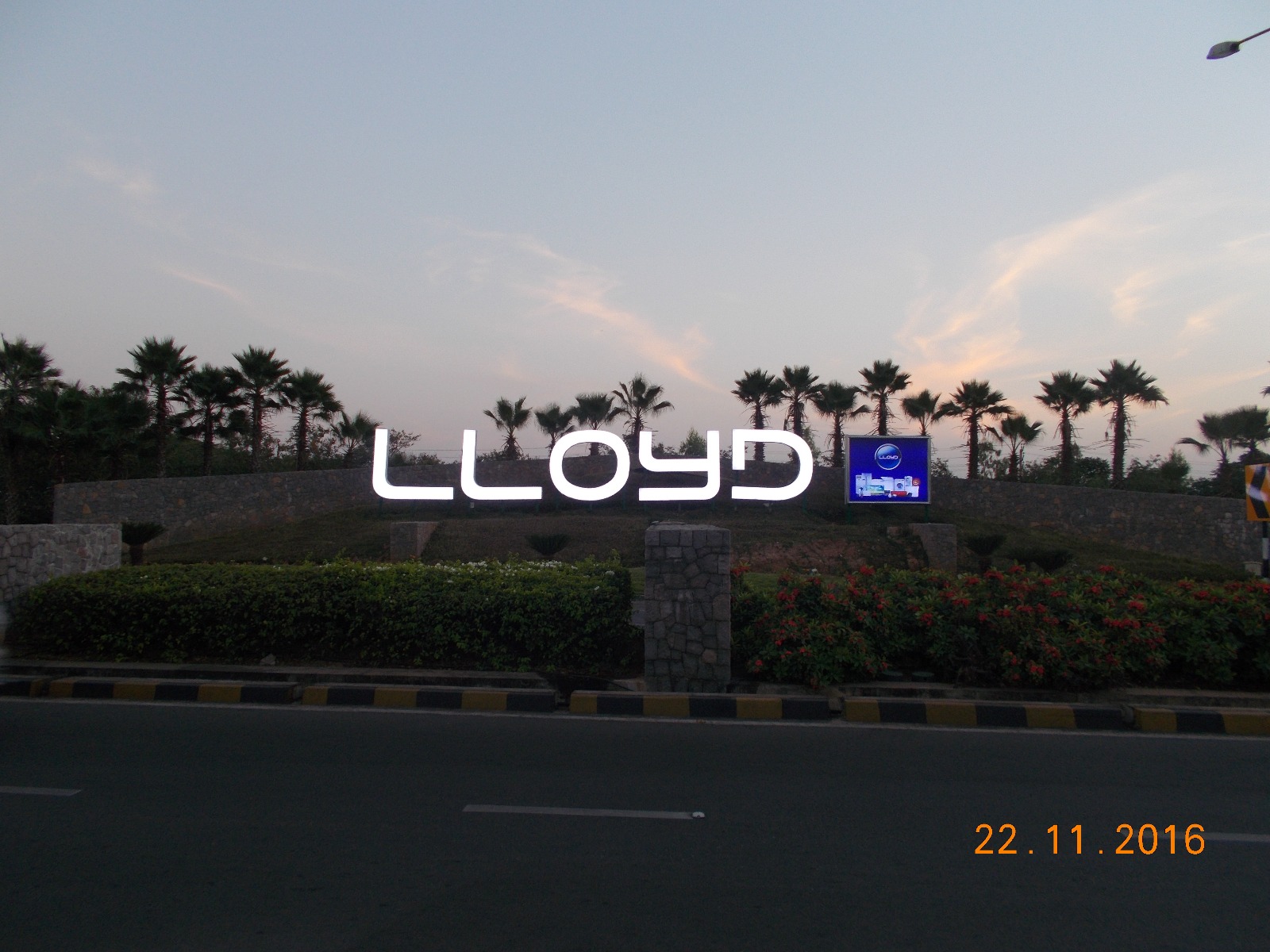 LLOYD outdoor branding at Hyderabad Airport 2015-2018