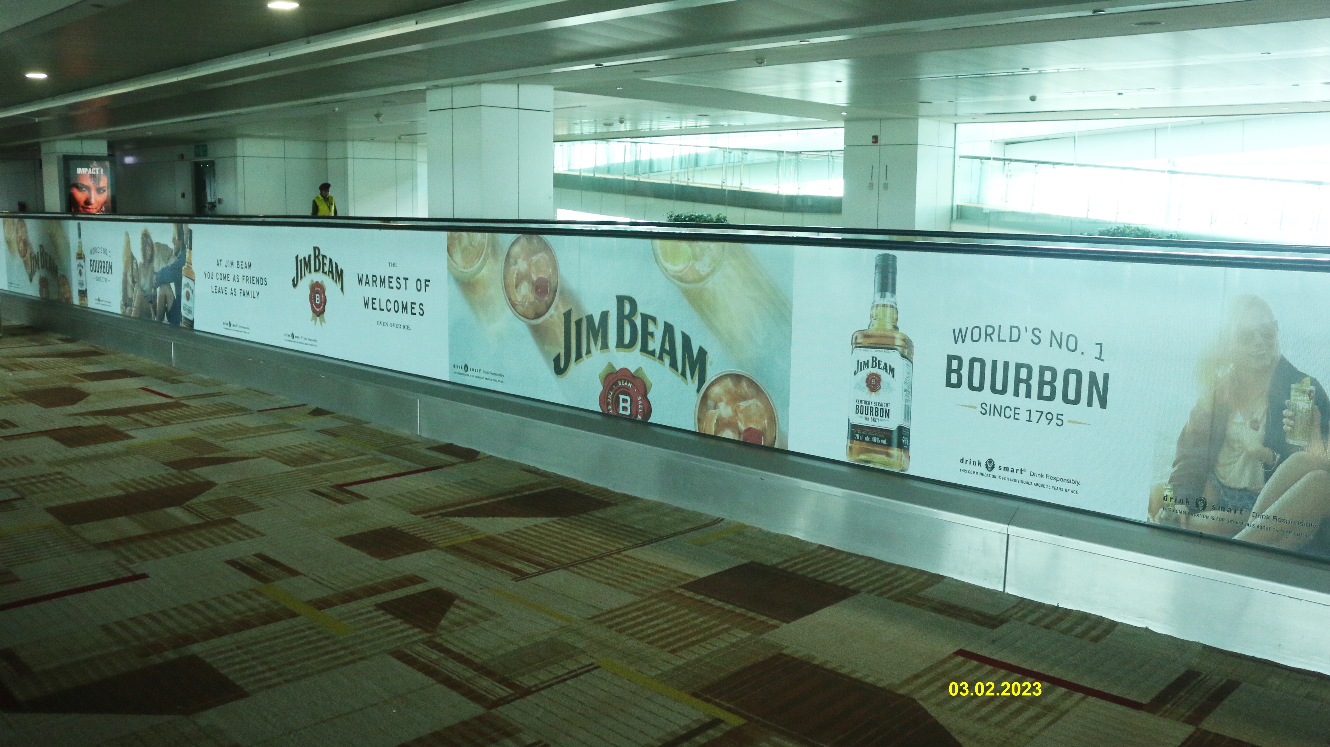 Beam Suntory Branding @ Travellator IGI Airport Terminal 3, New Delhi - 2020