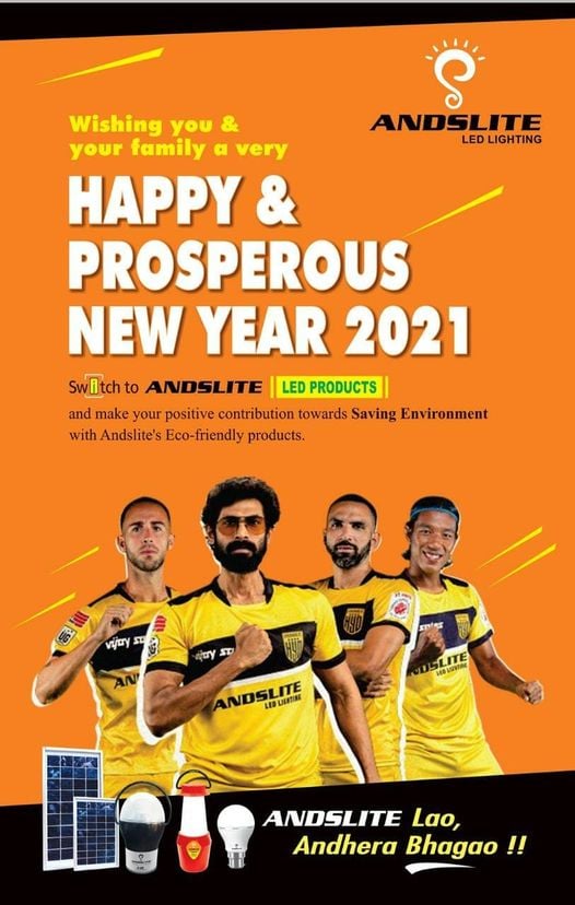 Andslite - Hyderabad FC, Principal Sponsor (2020)