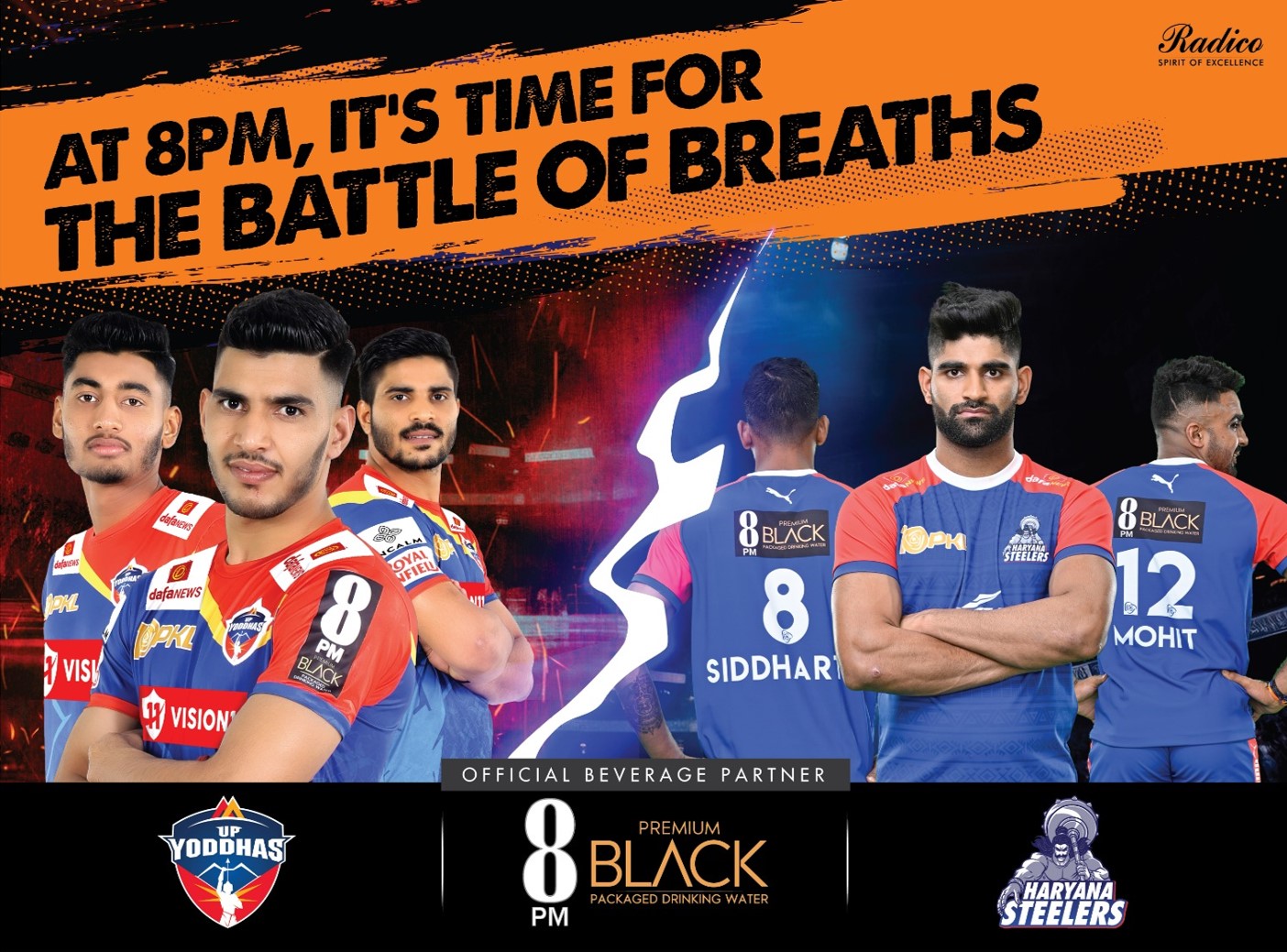 Radico Khaitan 8 PM PDW - Haryana Steelers - Jersey Back 2023, 2024 & 2025