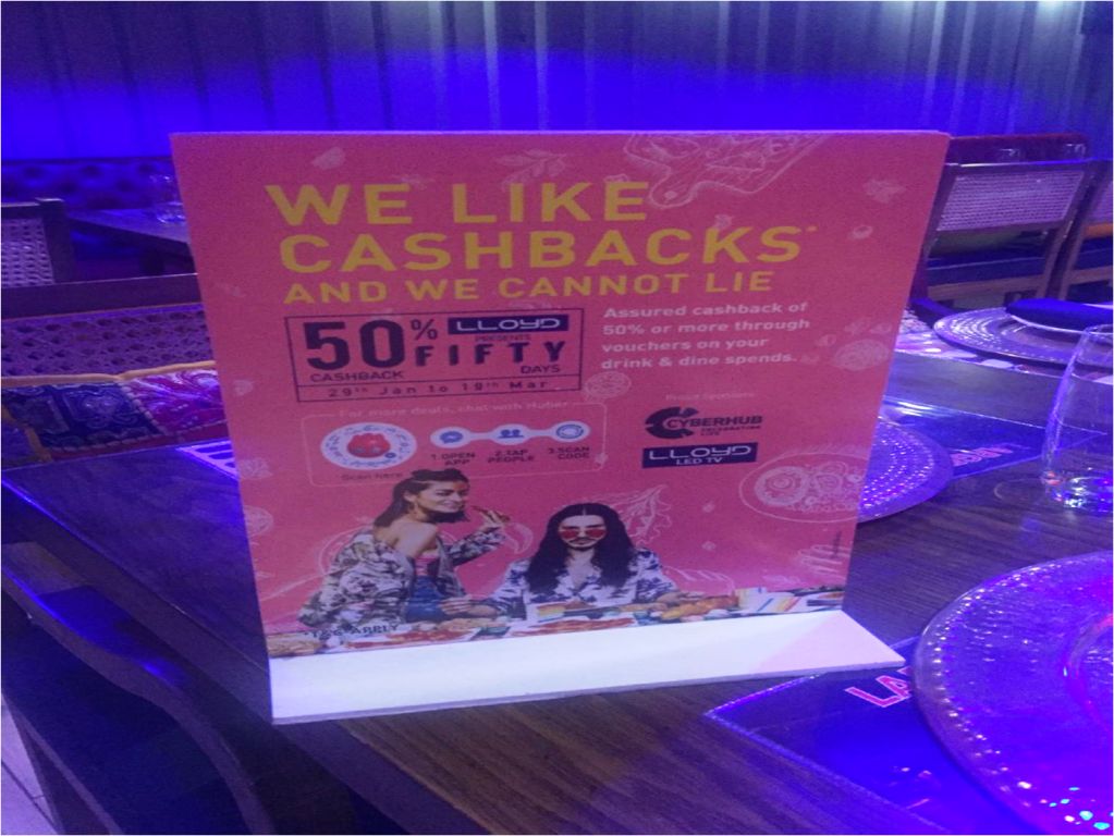LLOYD presents 50:50 Cashback at DLF CyberHub, 2017-18