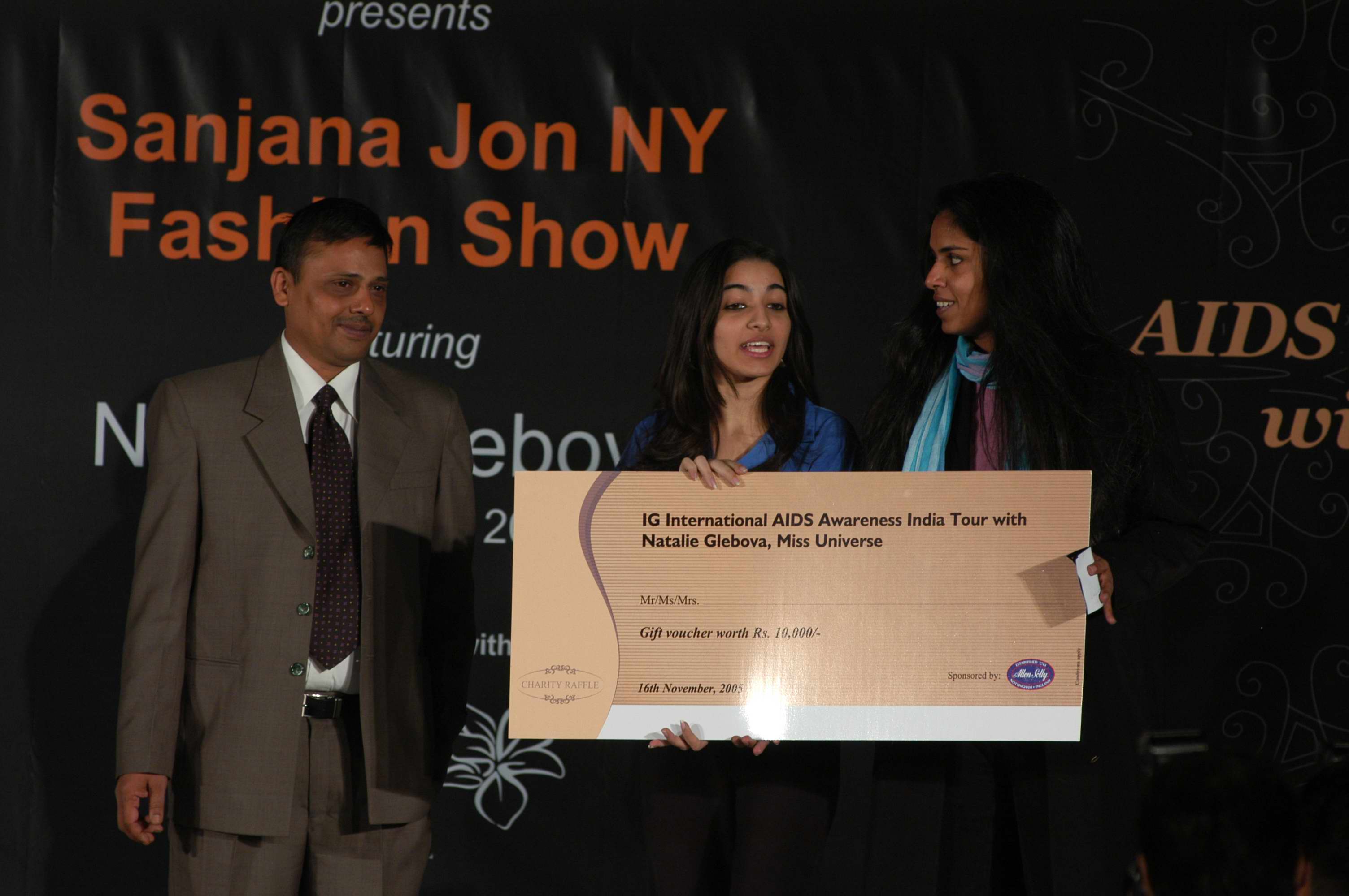 Miss Universe AIDS Awareness Tour to India - 2005