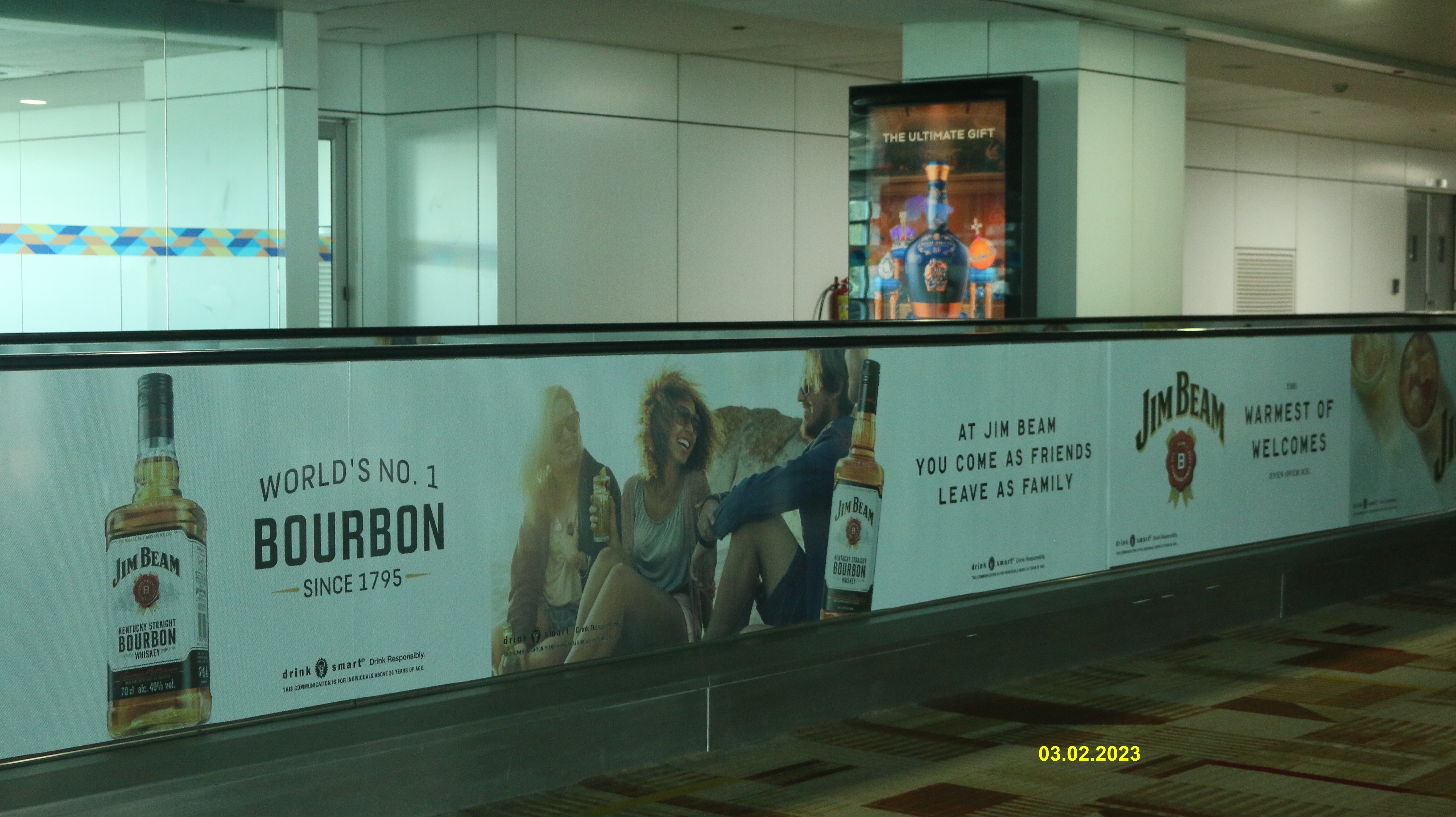 Beam Suntory Branding @ Travellator IGI Airport Terminal 3, New Delhi - 2020