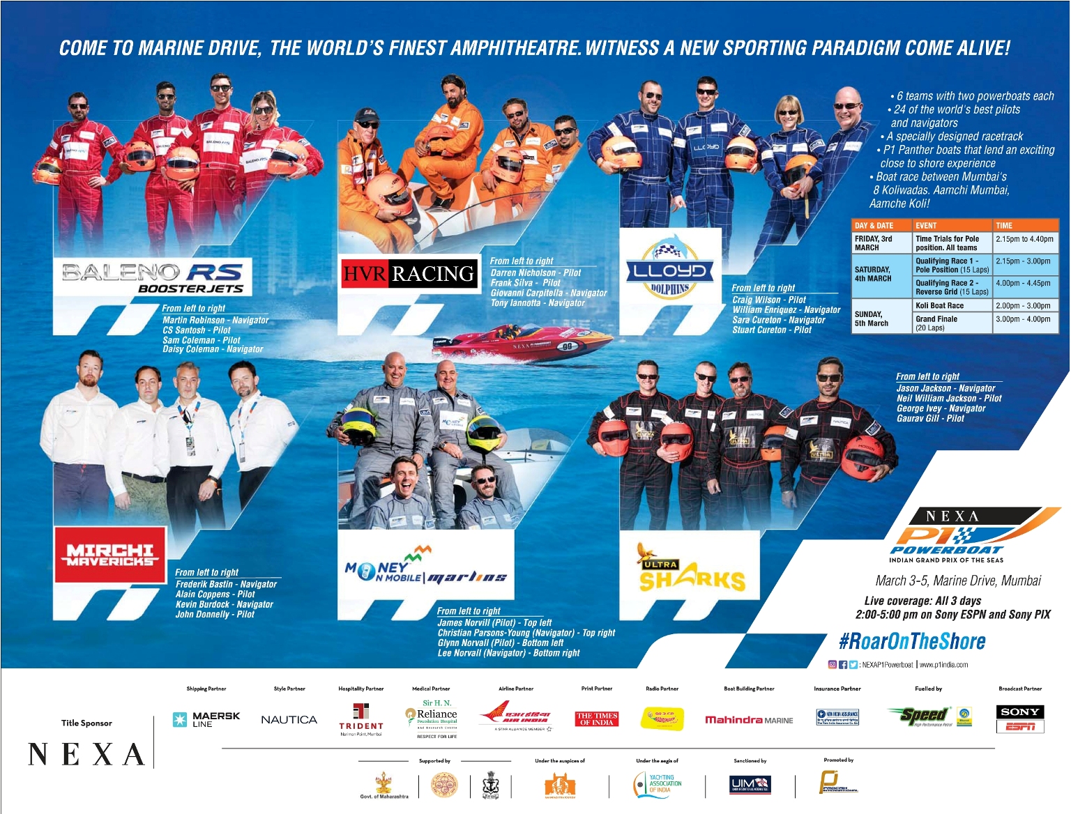 NEXA + Baleno RS - Powerboat P1 - NEXA Title Sponsor P1 2017 & Baleno RS Booster Jets Team Sponsor