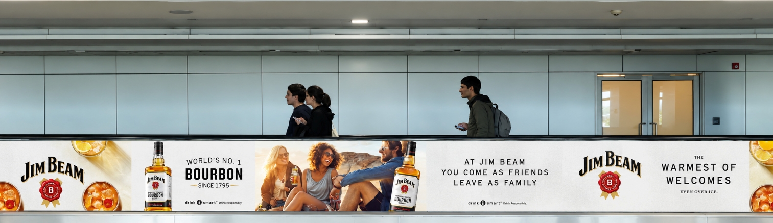 Beam Suntory Branding @ Travellator IGI Airport Terminal 3, New Delhi - 2020