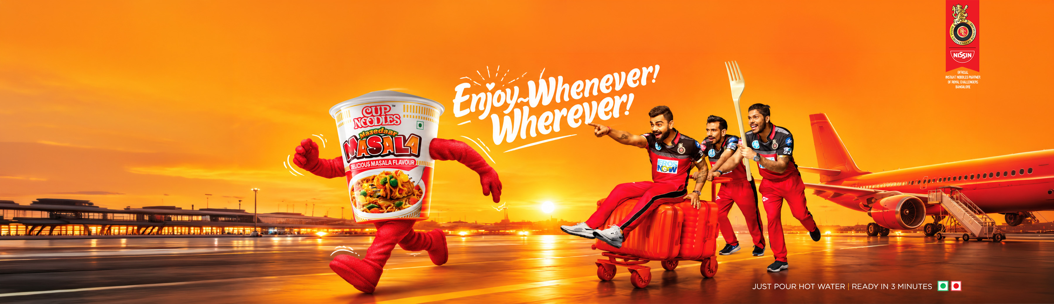 Nissin (Cup Noodles, Top Ramen ) - Royal Challengers Bengaluru - Official Noodle Partner, 2017, 2018 & 2019