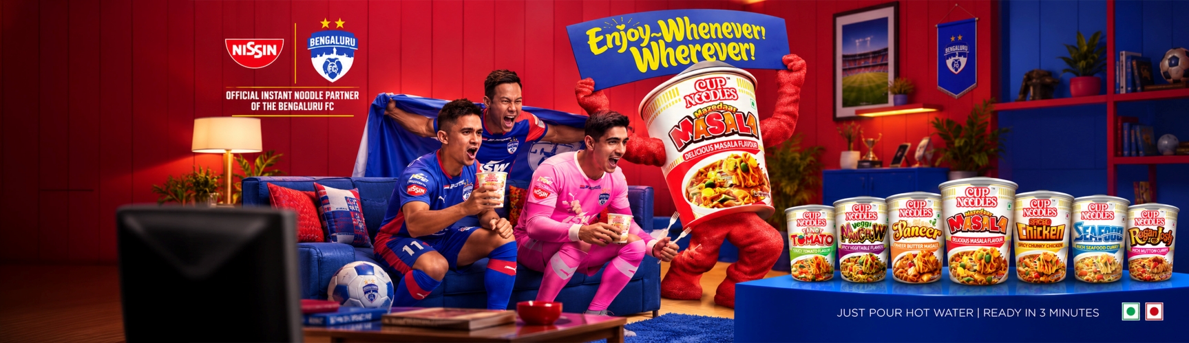 Nissin Cup Noodles – Bengaluru FC – Official Instant Noodle Partner, 2018 - 19 - 20 - 21
